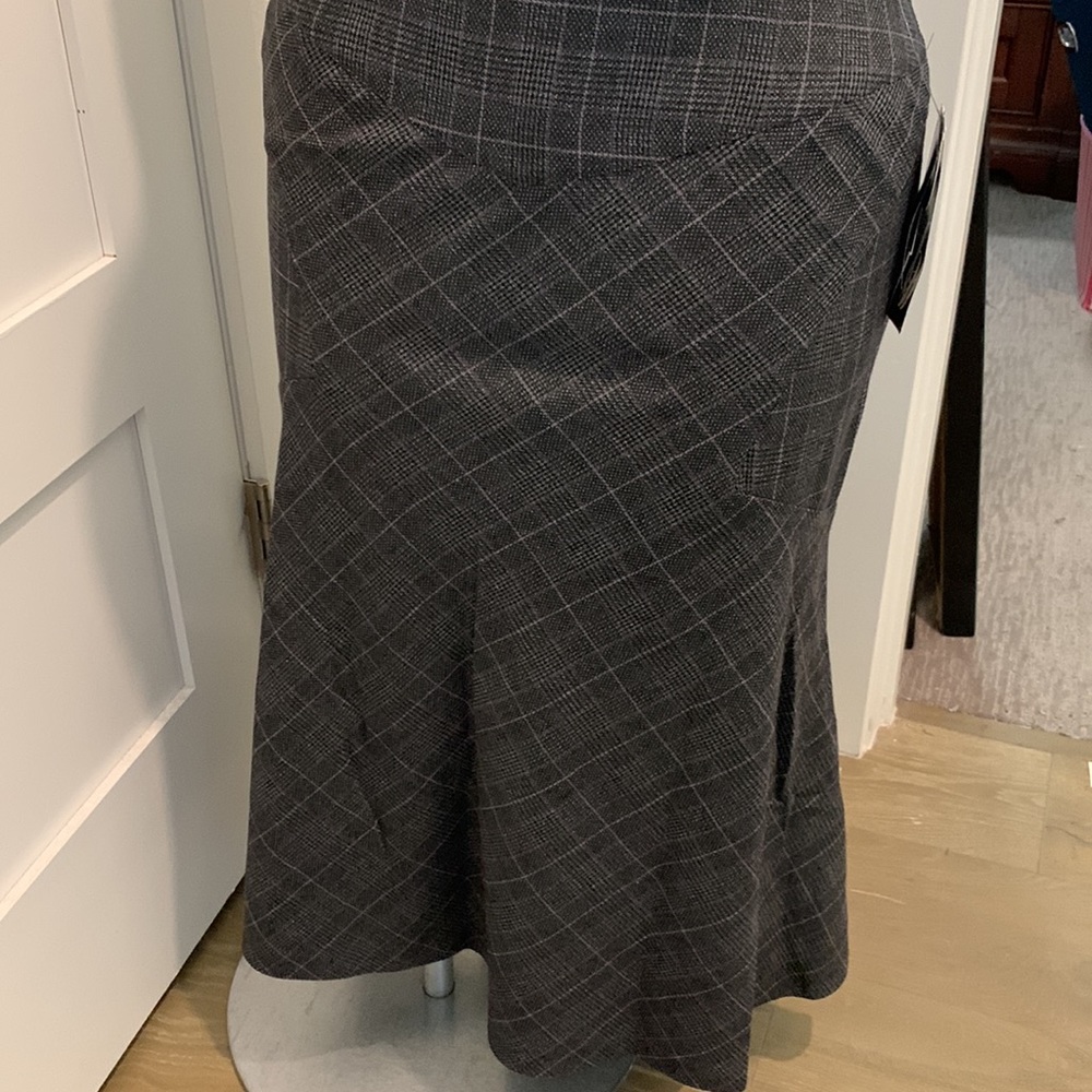 Nine West Classic Plaid MIDI Skirt Size 8